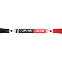 Markal&reg; Dura-Ink&reg; Dual Colour Permanent Ink Marker, Bullet, Black/Red Nuna Depot Inc.
