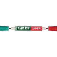 Markal&reg; Dura-Ink&reg; Dual Colour Permanent Ink Marker, Bullet, Green/Red Nuna Depot Inc.