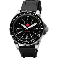 Tr&egrave;s grande montre &agrave; quartz pour plongeur avec feuille d'&eacute;rable rouge, Num&eacute;rique, &agrave; piles, 46 mm, Noir Nuna Depot Inc.