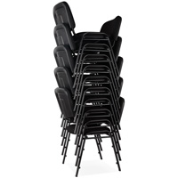 Stacking Chairs, Fabric, 32" High, 250 lbs. Capacity, Black Nuna Depot Inc.