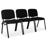 Stacking Chairs, Fabric, 32" High, 250 lbs. Capacity, Black Nuna Depot Inc.