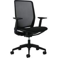 Chaise &agrave; dossier haut avec basculement synchronis&eacute; robuste Kody, Mailles, Noir, Capacit&eacute; 300 lb Nuna Depot Inc.