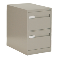 Classeur vertical &agrave; poign&eacute;es encastr&eacute;es, 2 tiroirs, 18.15" la x 26.56" p x 29" h, Beige Nuna Depot Inc.