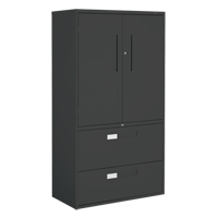 Armoire Multi-Stor, Acier, 3 Tablettes, 65-1/4" h x 36" la x 18" P, Noir Nuna Depot Inc.