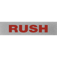 "Rush" Special Handling Labels, 5" L x 2" W, Black on Red Nuna Depot Inc.