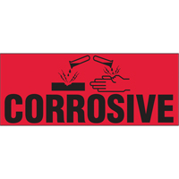"Corrosive" Special Handling Labels, 5" L x 2" W, Black on Red Nuna Depot Inc.