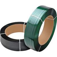 Green Strapping, Polyester, 5/8" W x 3800' L, Green, Manual Grade Nuna Depot Inc.
