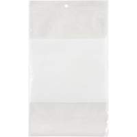 Sacs en poly avec espace inscriptible blanc, Refermable, 9" x 6", 2 mils Nuna Depot Inc.