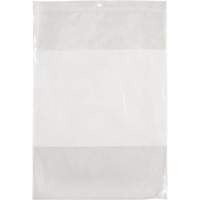 Sacs en poly avec espace inscriptible blanc, Refermable, 12" x 9", 2 mils Nuna Depot Inc.