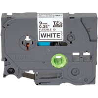 TZe Flexible Tape Cartridge, 9 mm x 26'/8 m, Black on White Nuna Depot Inc.