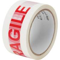 Ruban d'emballage Fragile, Adh&eacute;sif Thermofusible, 2 mils, 48 mm (2") x 100 m (328') Nuna Depot Inc.