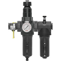 Filtre + r&eacute;gulateur + lubrificateur &agrave; drain manuel avec bol standard et manom&egrave;tre Modulair 400, 3/4" NPT Nuna Depot Inc.