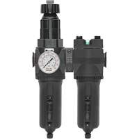 Filtre/r&eacute;gulateur + filtre coalescent drain manuel avec bol en m&eacute;tal Modulair 400, 1/4" NPT, 200 psi, Capacit&eacute; de 9,1 oz liq. Nuna Depot Inc.