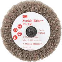 Scotch-Brite Roloc Cut and Polish Flap Brush, PF-ZR, Aluminum Oxide, Medium Grit, 2-1/2" x 1-1/4" Nuna Depot Inc.