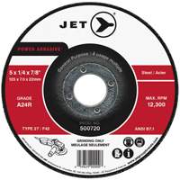 POWER ABRASIVE&reg; Grinding Wheel, 4" x 1/4", 5/8" Arbor, Type 27 Nuna Depot Inc.