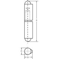 2-Piece Weld-On Hinges Nuna Depot Inc.