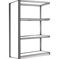 Interlok Shelving Unit, Steel, Boltless, 800 lbs. Capacity, 36" W x 88" H x 24" D Nuna Depot Inc.