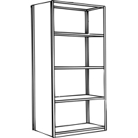 Interlok Shelving Unit, Steel, Boltless, 800 lbs. Capacity, 36" W x 100" H x 24" D Nuna Depot Inc.