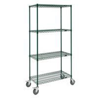 Wire Shelf Cart, Epoxy Finish, 36" x 80" x 24", 800 lbs. Capacity Nuna Depot Inc.