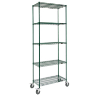 Wire Shelf Cart, Epoxy Finish, 36" x 92" x 18", 800 lbs. Capacity Nuna Depot Inc.