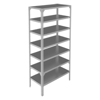 Shelving Unit, Galvanized Steel, Slotted Angle, 275 lbs. Capacity, 48" W x 84" H x 18" D Nuna Depot Inc.