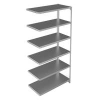 Shelving Unit, Galvanized Steel, Slotted Angle, Add-On, 36" W x 72" H x 18" D Nuna Depot Inc.