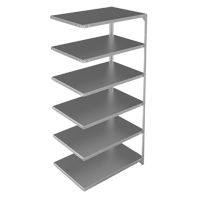Shelving Unit, Galvanized Steel, Slotted Angle, Add-On, 36" W x 72" H x 24" D Nuna Depot Inc.