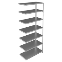 Shelving Unit, Galvanized Steel, Slotted Angle, Add-On, 36" W x 84" H x 18" D Nuna Depot Inc.