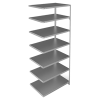 Shelving Unit, Galvanized Steel, Slotted Angle, Add-On, 36" W x 84" H x 24" D Nuna Depot Inc.