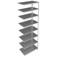 Shelving Unit, Galvanized Steel, Slotted Angle, Add-On, 36" W x 96" H x 18" D Nuna Depot Inc.