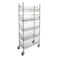 Chariot &agrave; tablette avec panier en treillis, Tiers 5, 48" la x 80" h x 24" p Nuna Depot Inc.