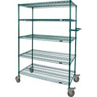 Wire Shelf Push Cart, Epoxy Finish, 36" x 69" x 24", 600 lbs. Capacity Nuna Depot Inc.