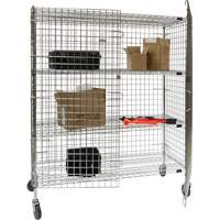Security Cart, Chrome Plated, 60" x 69" x 24", 500 lbs. Capacity Nuna Depot Inc.