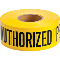 Rubans pour barricades, Anglais, 3" la x 1000' lo, 2 mils, Noir sur jaune Nuna Depot Inc.