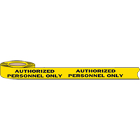 Rubans pour barricades, Anglais, 3" la x 1000' lo, 2 mils, Noir sur jaune Nuna Depot Inc.