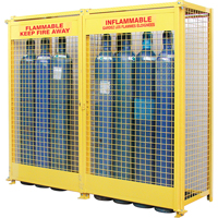 Armoires pour cylindres &agrave; gaz, nbre de bouteilles: 20, 88" , 30" , 74" , Jaune Nuna Depot Inc.