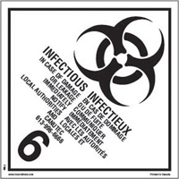 TDG Shipping Labels, Class 6.2, Infectious Substances, Paper Nuna Depot Inc.