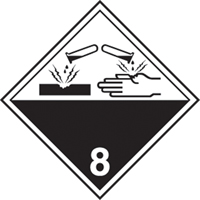 TDG Shipping Labels, Class 8, Corrosives, Paper Nuna Depot Inc.
