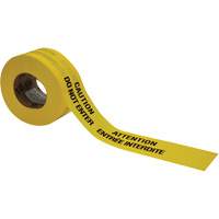 Barricade Tape, Bilingual, 3" W x 1000' L, 3.5 mils, Black on Yellow Nuna Depot Inc.