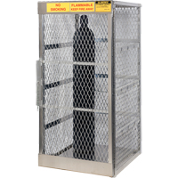 Aluminum LPG Cylinder Locker Storage, 10 Cylinder Capacity, 30" W x 32" D x 65" H, Silver Nuna Depot Inc.