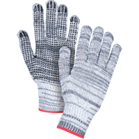 Gants tricot&eacute;s &agrave; pois, Poly/coton, Un c&ocirc;t&eacute;, Calibre 7, Petit Nuna Depot Inc.