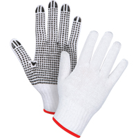 Gants tricot&eacute;s &agrave; pois, Poly/coton, Un c&ocirc;t&eacute;, Calibre 7, Petit Nuna Depot Inc.