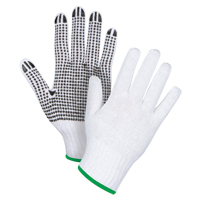 Gants tricot&eacute;s &agrave; pois, Poly/coton, Un c&ocirc;t&eacute;, Calibre 7, Moyen Nuna Depot Inc.