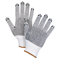 Gants tricot&eacute;s deux c&ocirc;t&eacute;s &agrave; pois, Poly/coton, Deux c&ocirc;t&eacute;s, Calibre 7, Grand Nuna Depot Inc.