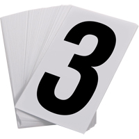 Num&eacute;ros autocollants, 3, 3-1/2" h, Noir sur blanc Nuna Depot Inc.