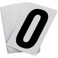 Num&eacute;ros autocollants, 0, 3-1/2" h, Noir sur blanc Nuna Depot Inc.