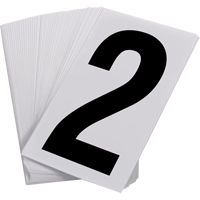 Num&eacute;ros autocollants, 2, 3-1/2" h, Noir sur blanc Nuna Depot Inc.
