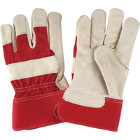Premium Dry-Palm Fitters Gloves, Large, Grain Cowhide Palm, Cotton Inner Lining Nuna Depot Inc.