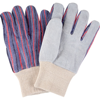 Gants de travail d'usage standard, Grand, Paume en Cuir de vache refendu Nuna Depot Inc.