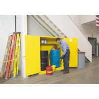 Sure-Grip&reg; EX Vertical Drum Storage Cabinets, 110 US gal. Cap., 2 Drums, Yellow Nuna Depot Inc.